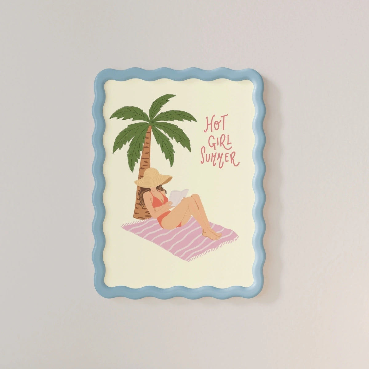 Impresión de arte de pared Hot Girl Summer, decoración de pared costera