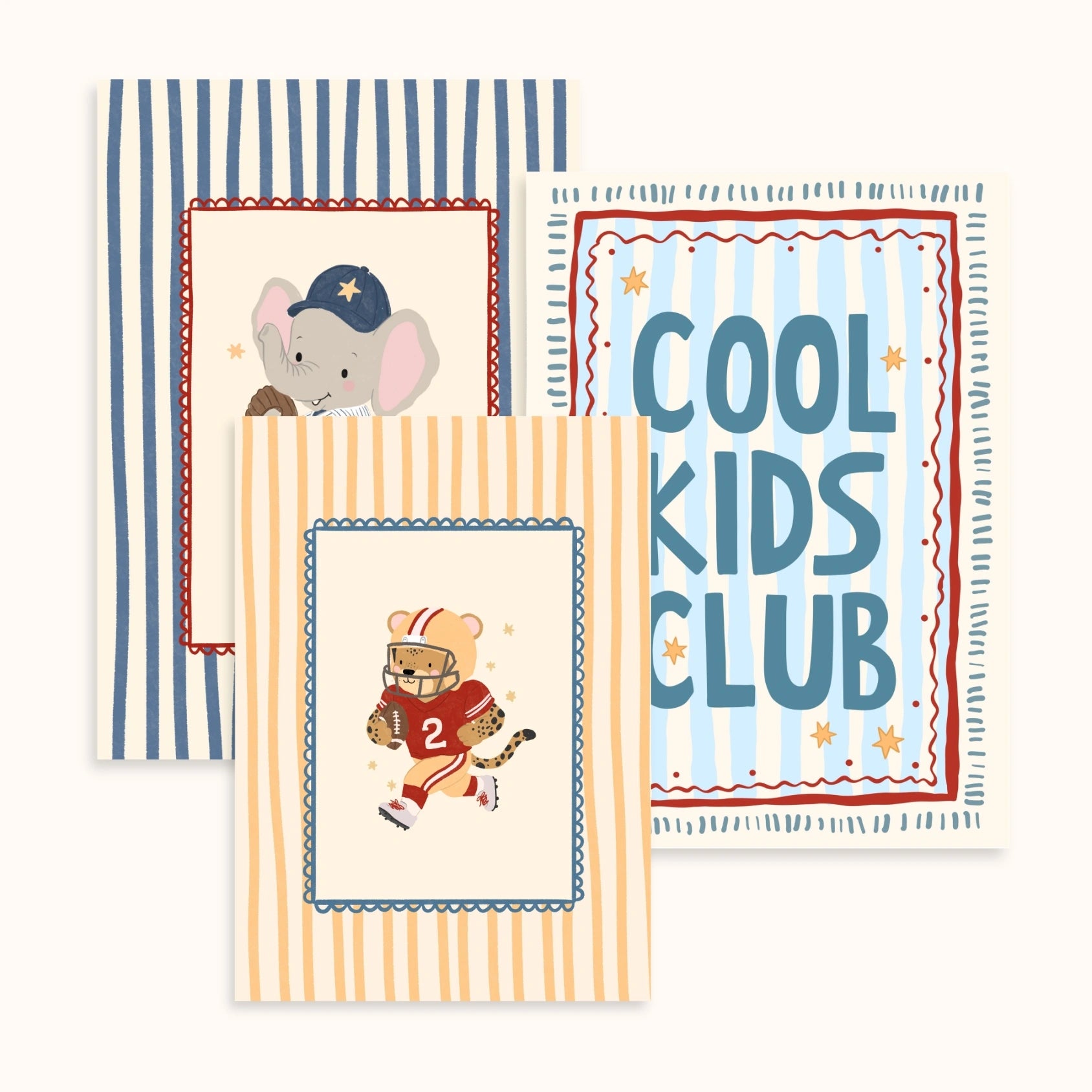 Sports Nursery Gallery Wall Set of 3
