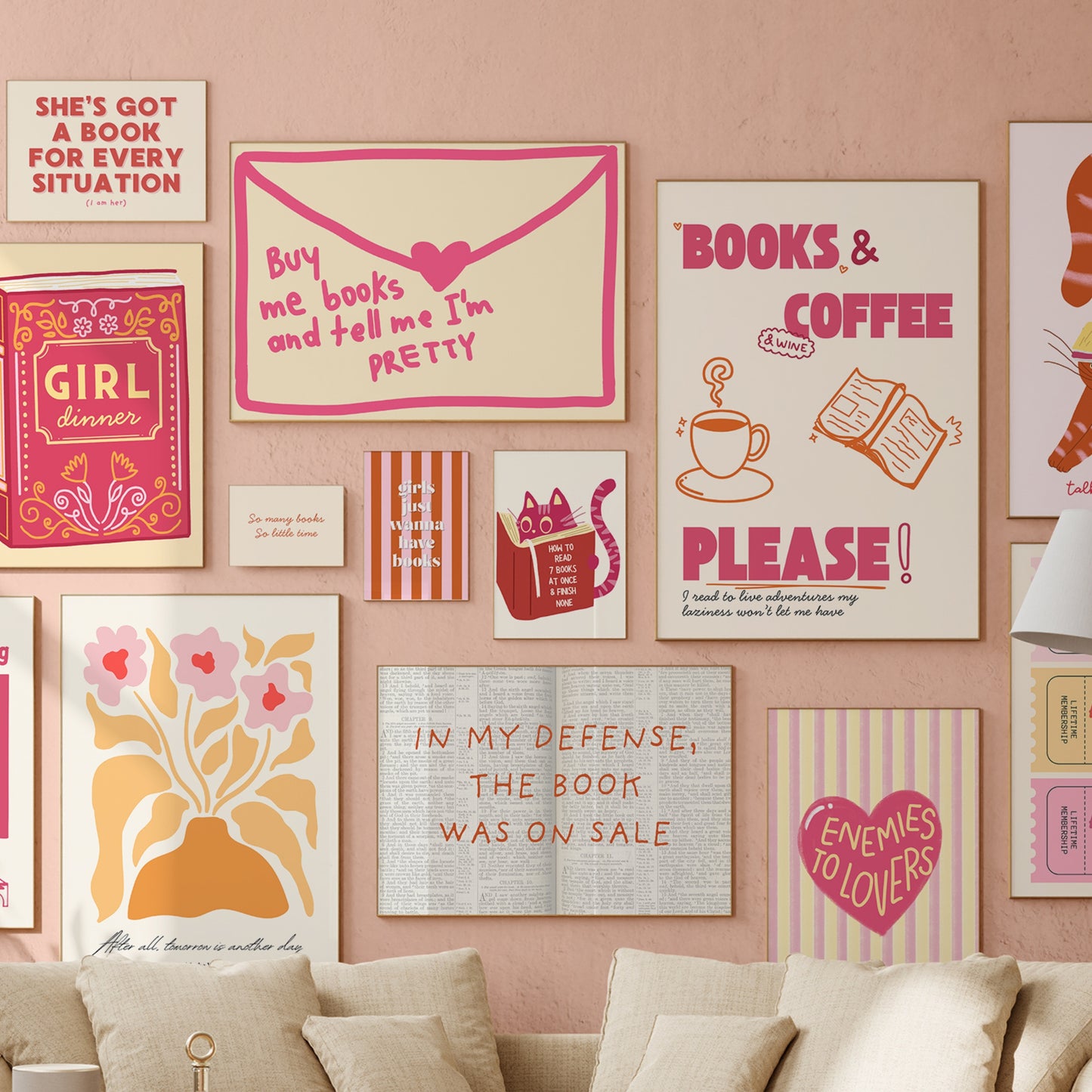 Handmade Bookish Decor, over 100 prints