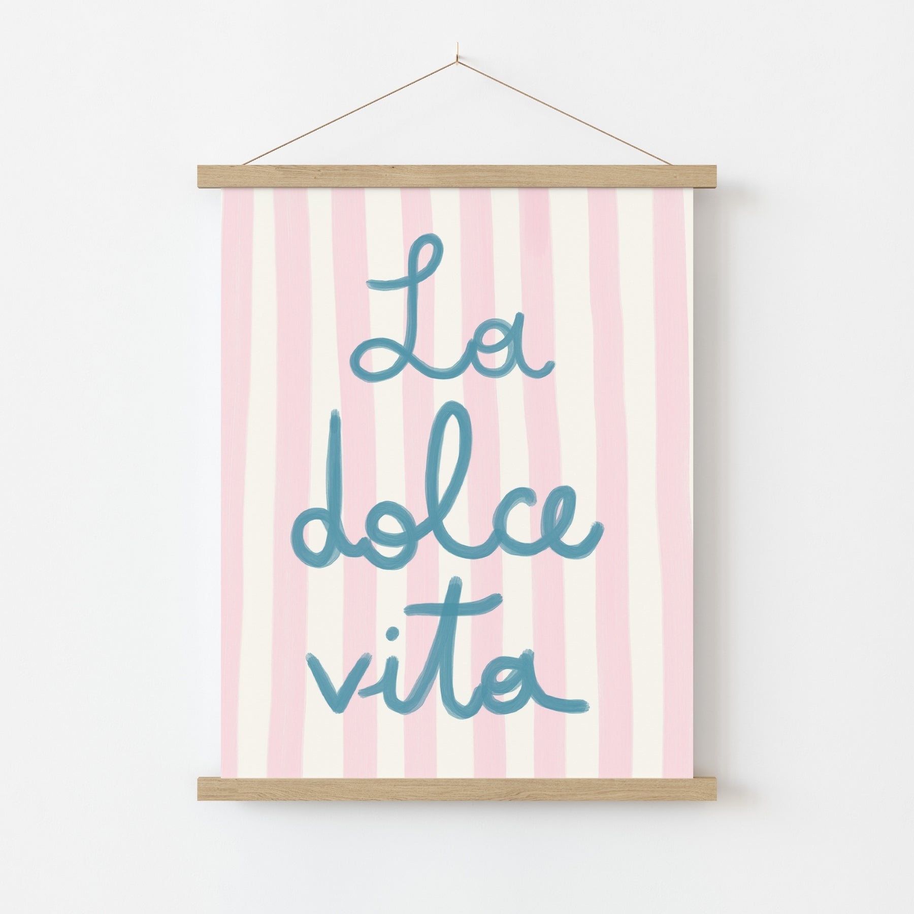 La Dolce Vita Wall Art – Pink Stripe Print