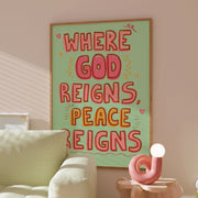 God Reigns Peace – Christian Wall Art