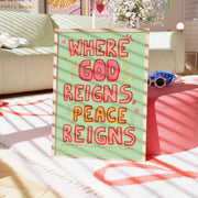 God Reigns Peace – Christian Wall Art
