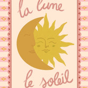 Girlie La Lune Le Soleil – Arte de pared para bebés y niños