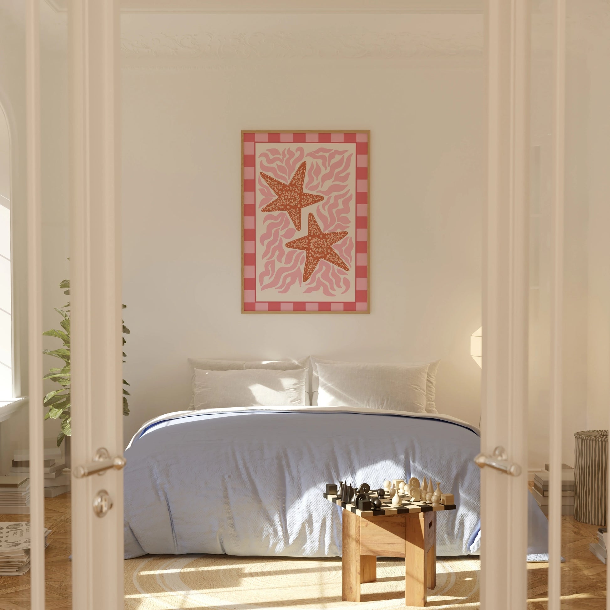 Affiche murale Étoile de mer rose