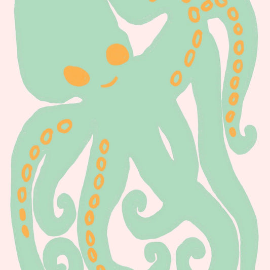 Octopus Wall Art - Cute Sea Life Print