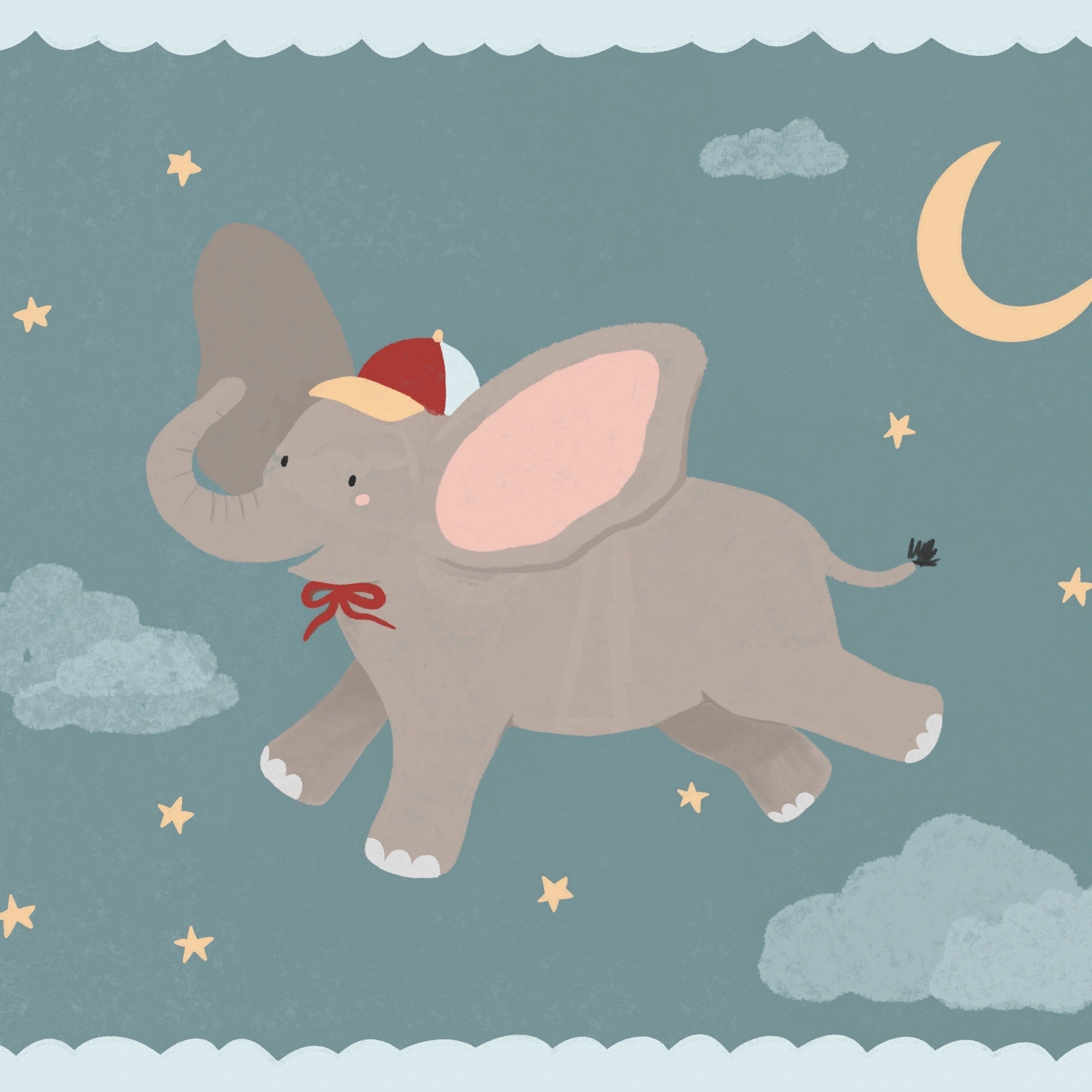 Stampa di Elefante nello spazio