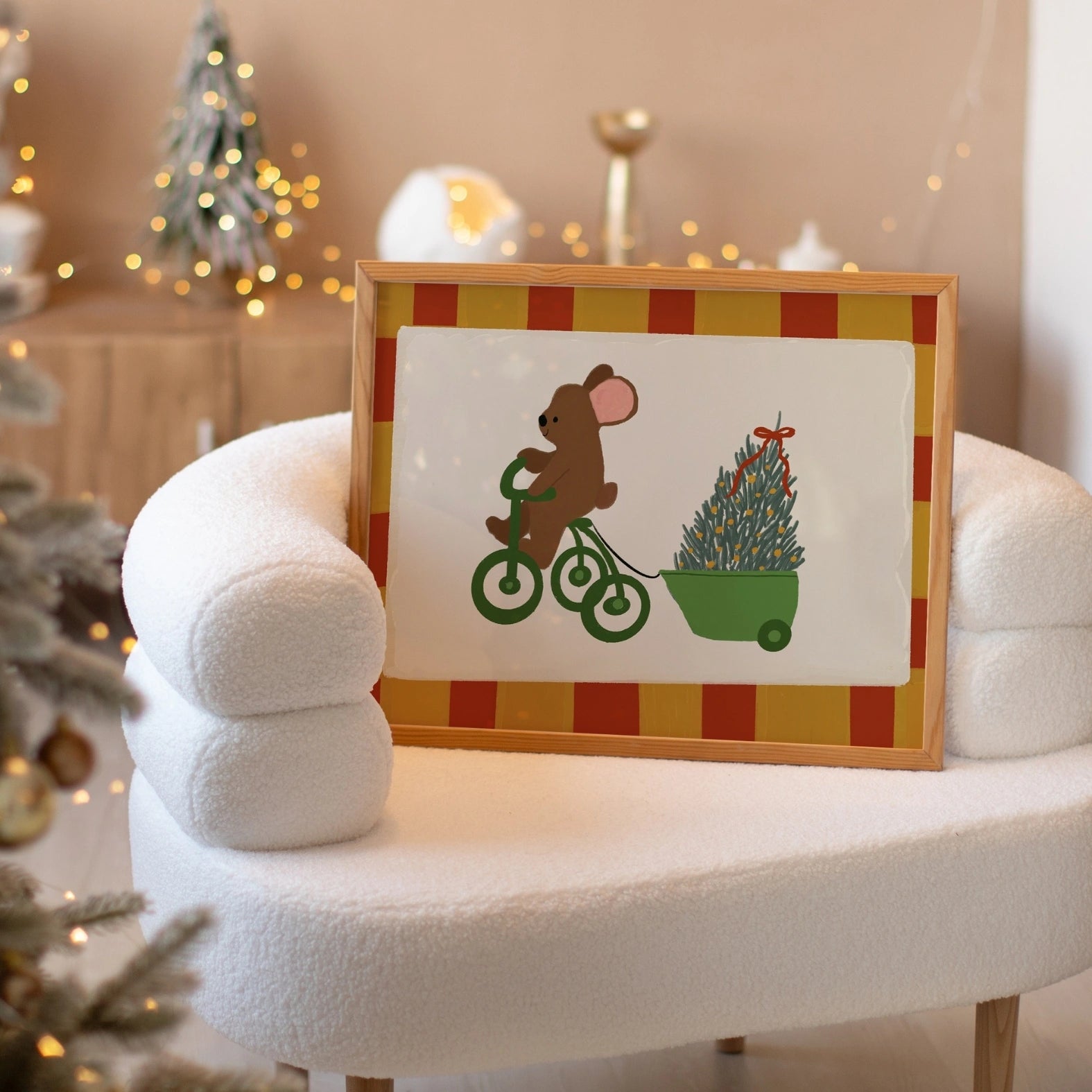 Mouse Christmas Nursery Print