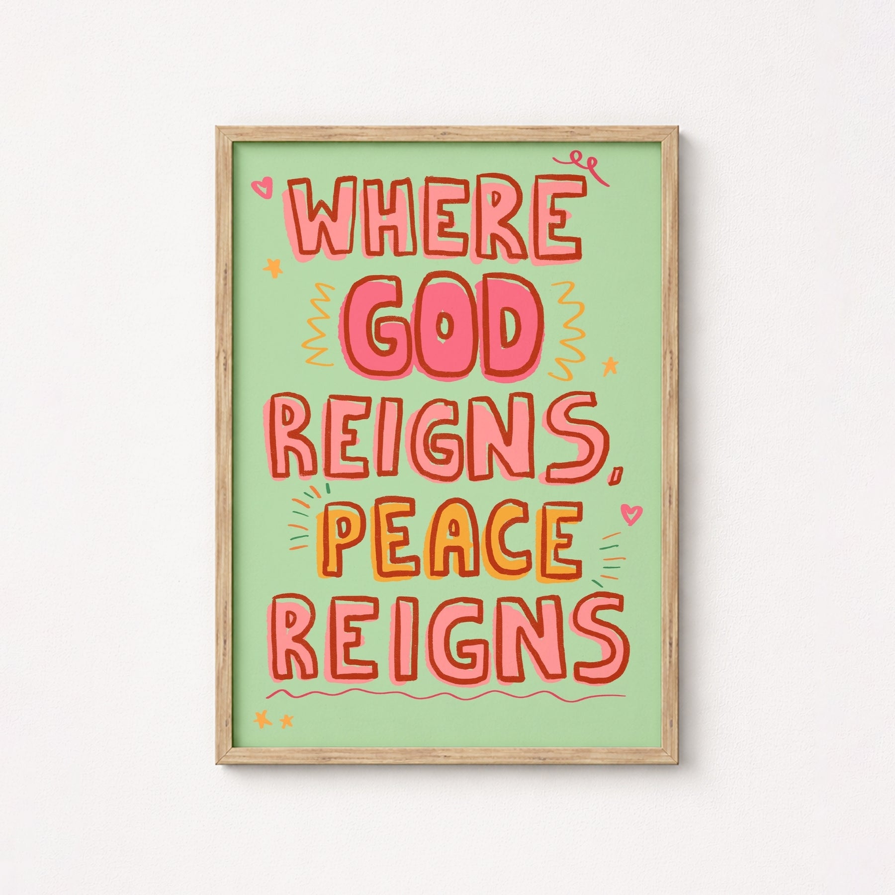 God Reigns Peace Print – Christian Wall Art