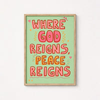 God Reigns Peace Print – Christian Wall Art