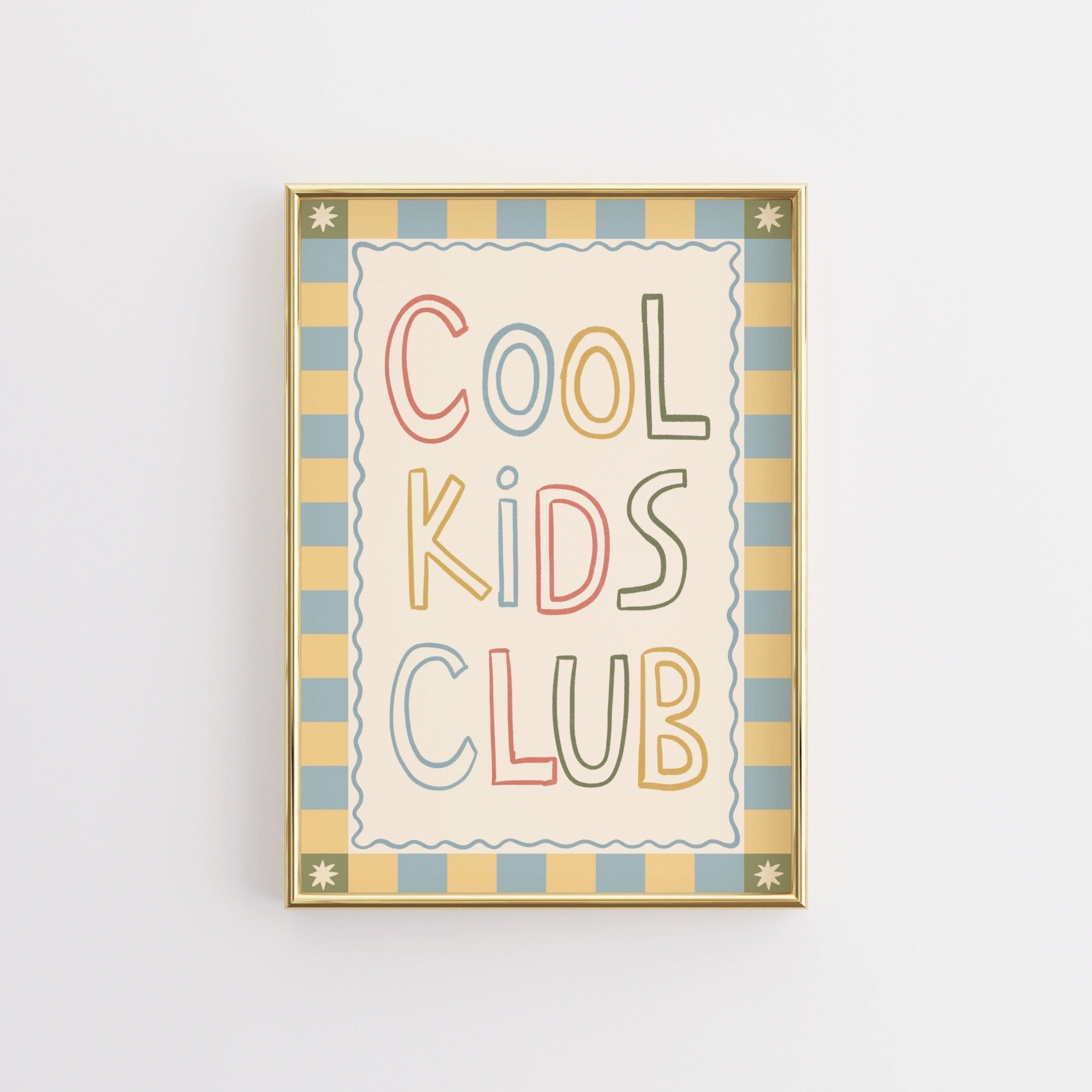 Arte tipografica divertente per cameretta