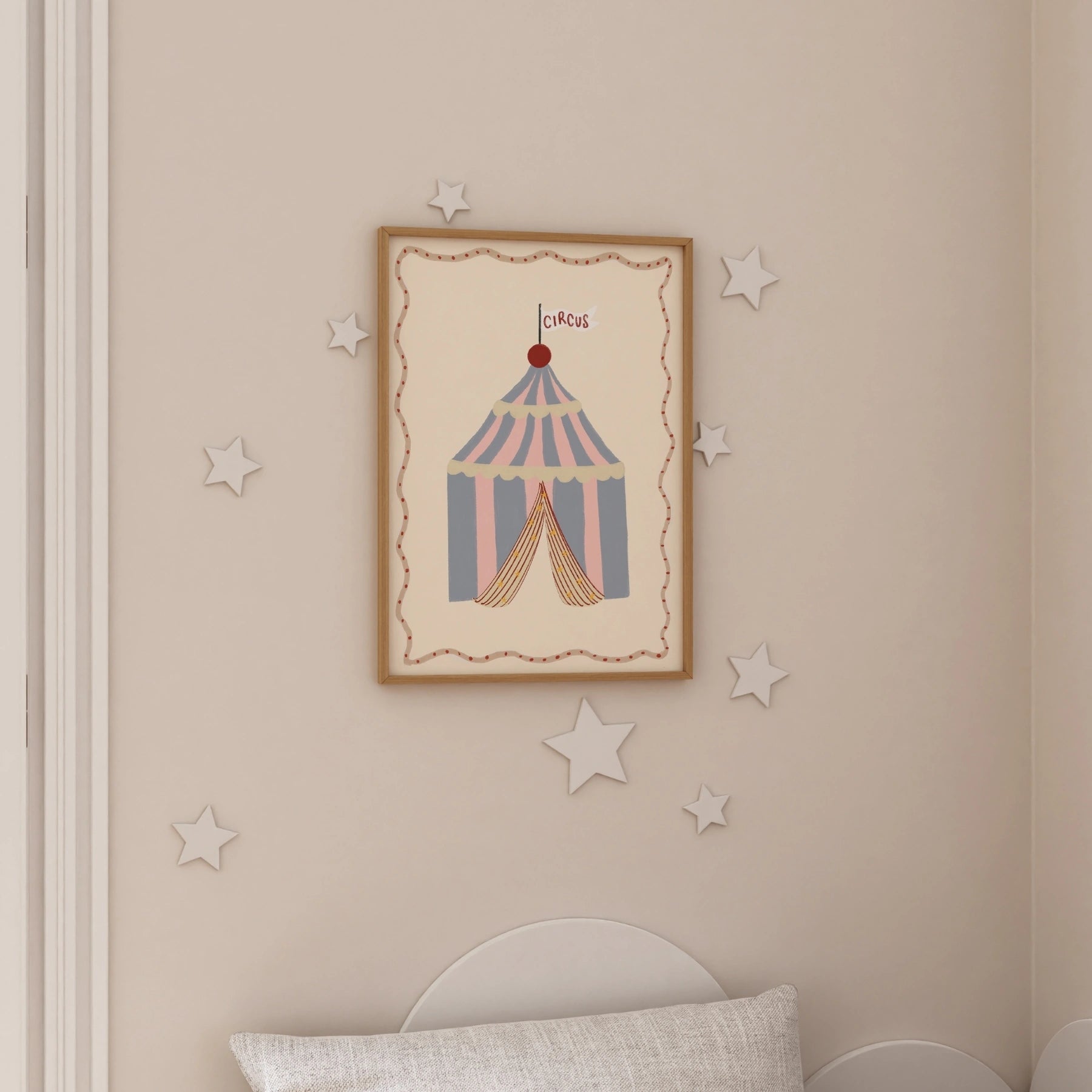 Affiche nursery avec chapiteau de cirque