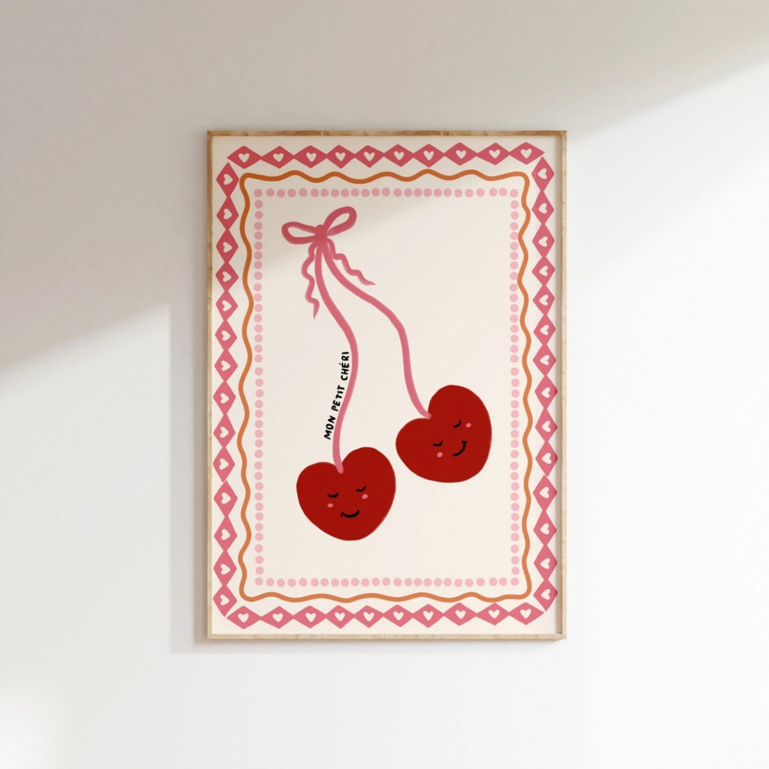 Heart Nursery Print, Girls Room Decor