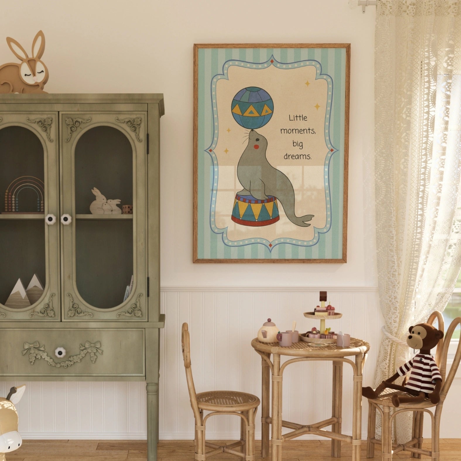 Seal Circus Nursery Print