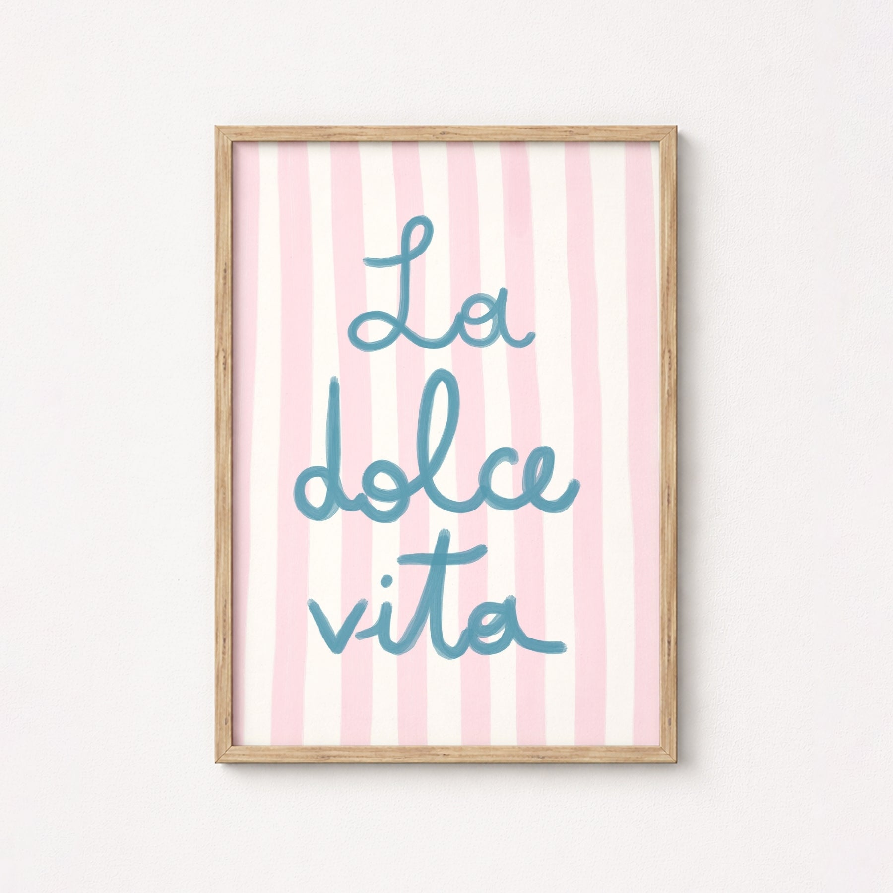 La Dolce Vita Wall Art – Pink Stripe Print