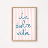 La Dolce Vita Wall Art – Pink Stripe Print