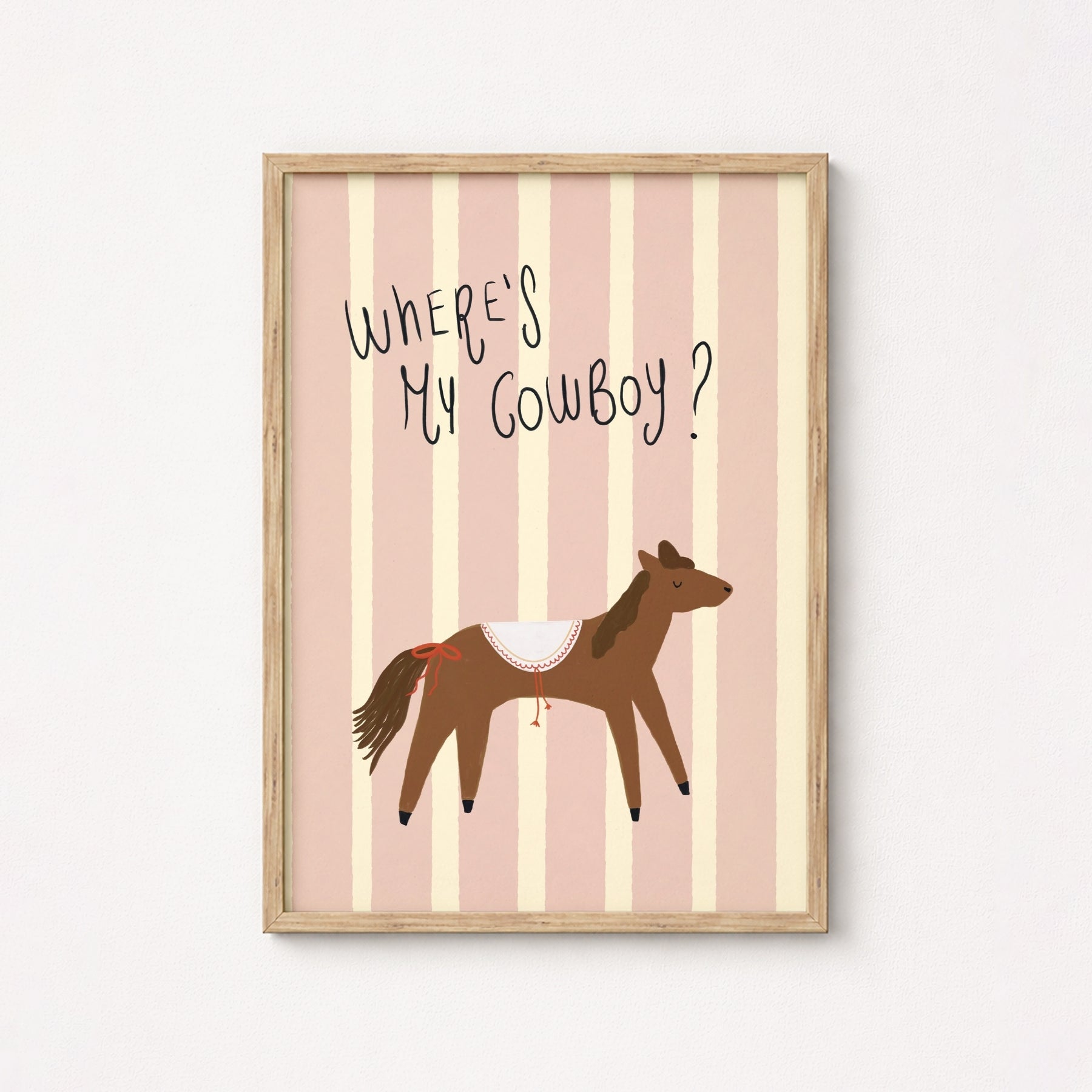 Vintage Horse Wall Art, Vintage Nursery Decor