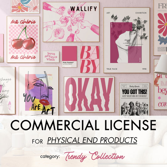 Trendy Commercial License, over 650 prints