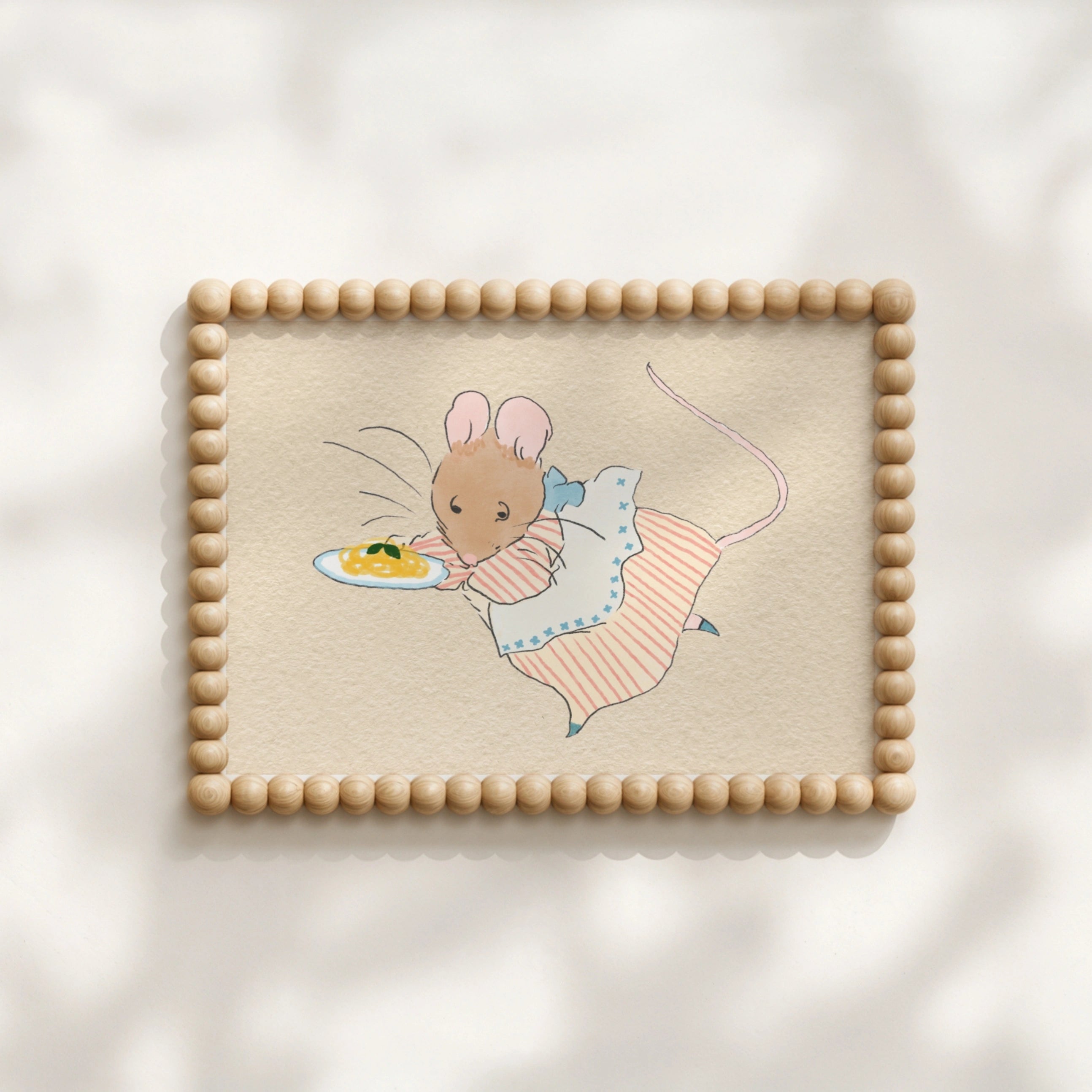 Mouse Vintage Nursery Print – Retro Animal Wall Art, Vintage Nursery Decor
