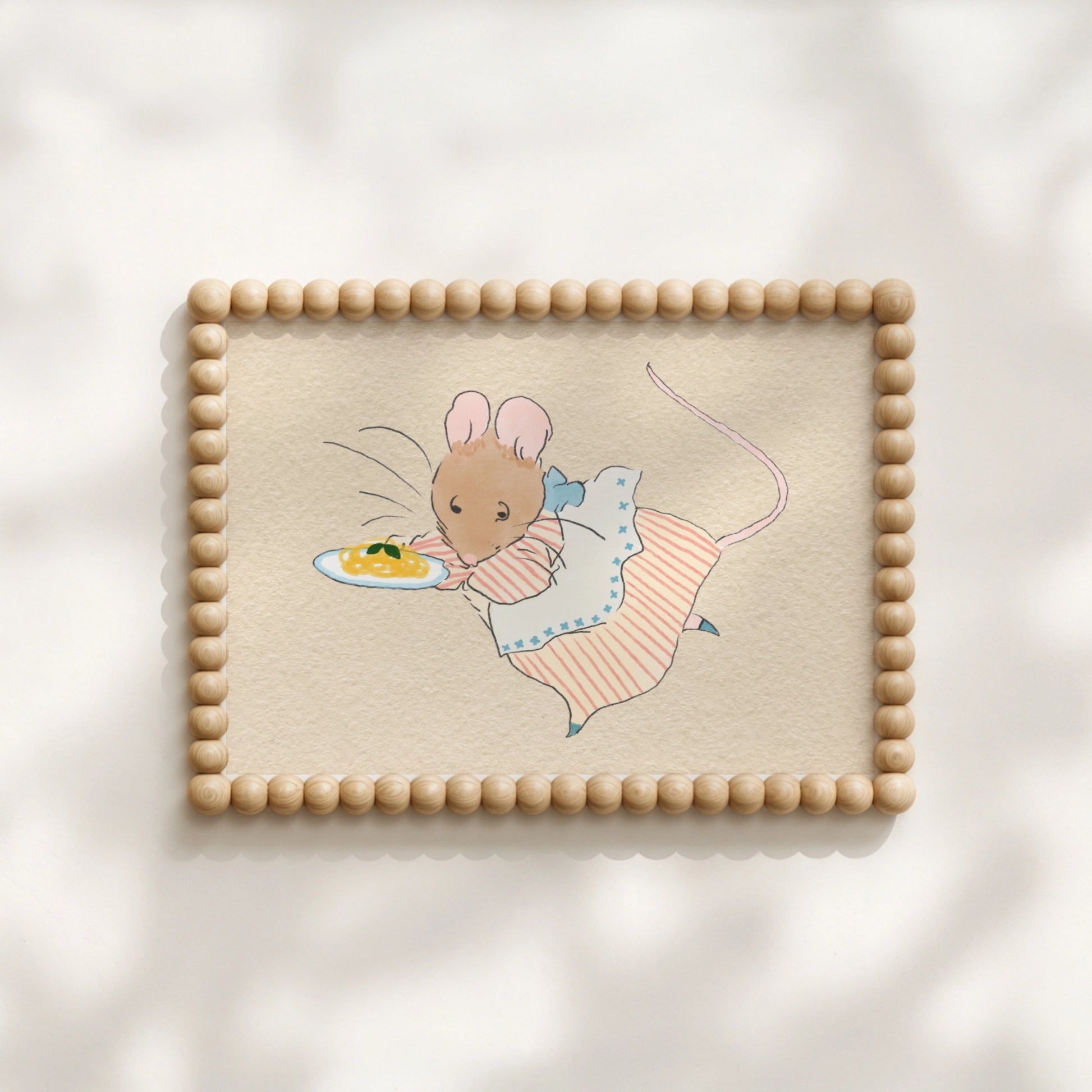 Impresión de Guardería Ratón Vintage – Arte de Pared Animal Retro, Decoración Vintage para Guardería