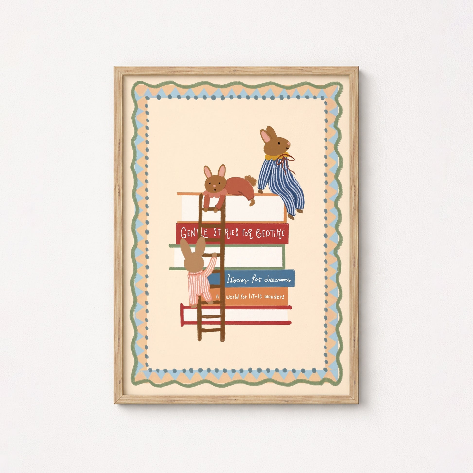 Bedtime Stories Nursery Print, Whimsical Kids Decor