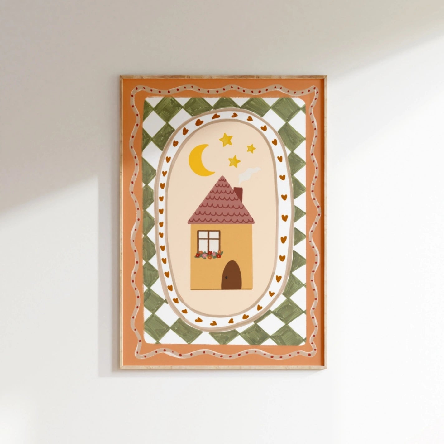 Cozy Cottage Nursery Print, Whimsical Kids Decor