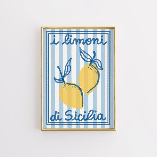 Italian Lemon Wall Art – Sicilian Kitchen Print