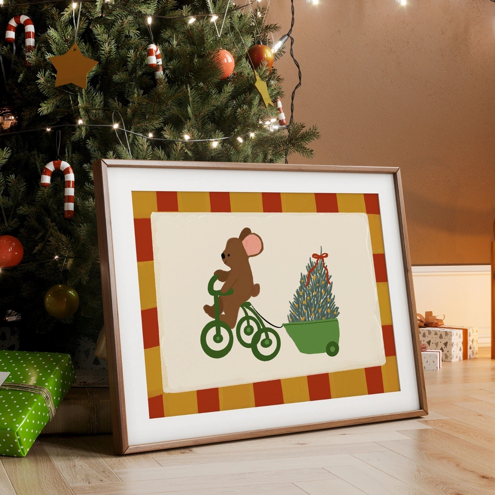 Mouse Christmas Nursery Print