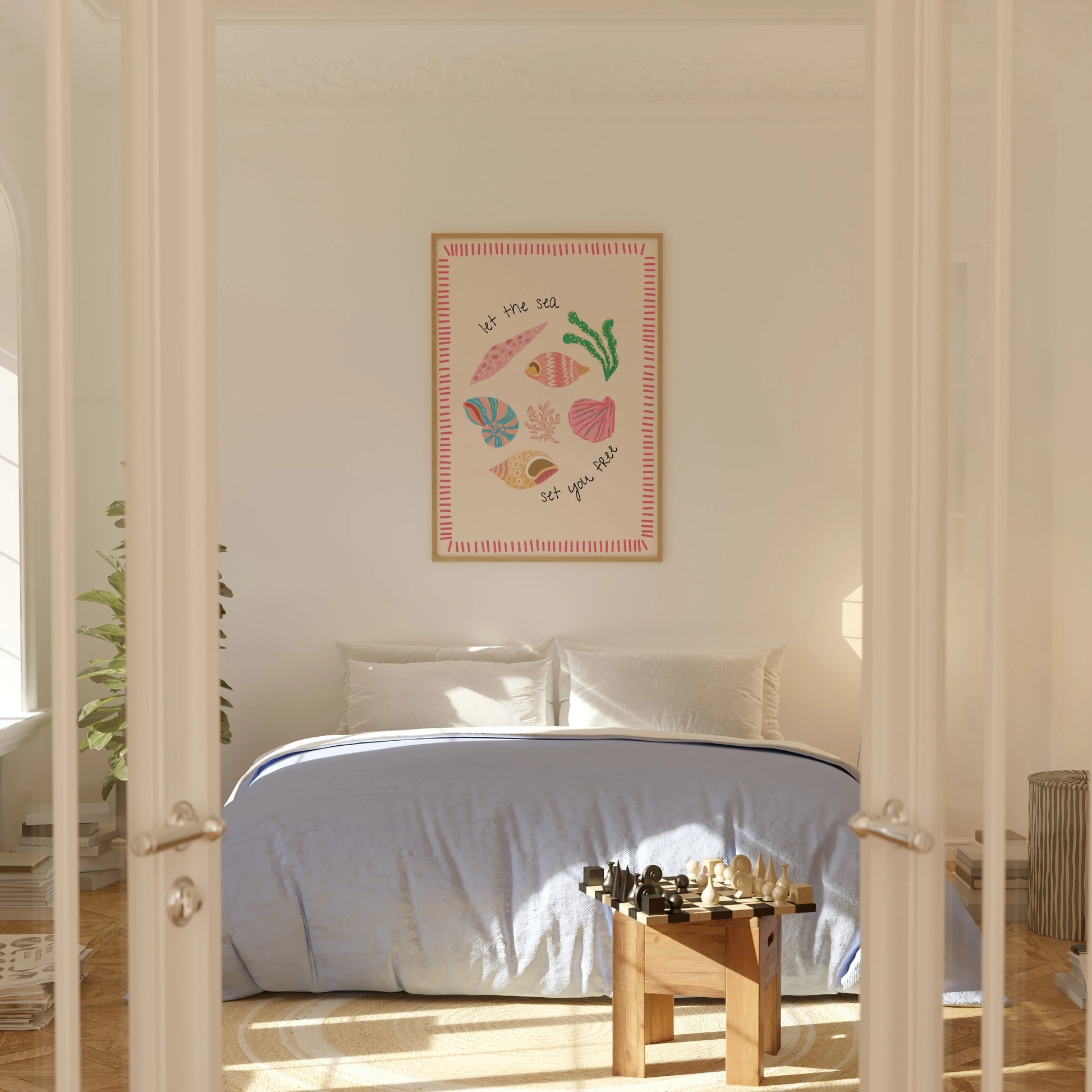 Affiche Coquillage Rose