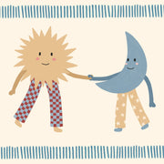 Sun and Moon Holding Hands – Nursery & Kids Wall Art
