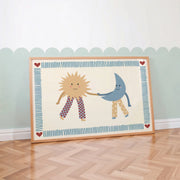 Sun and Moon Holding Hands – Nursery & Kids Wall Art