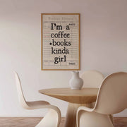 Coffee and Books Girl – Bookish wall art