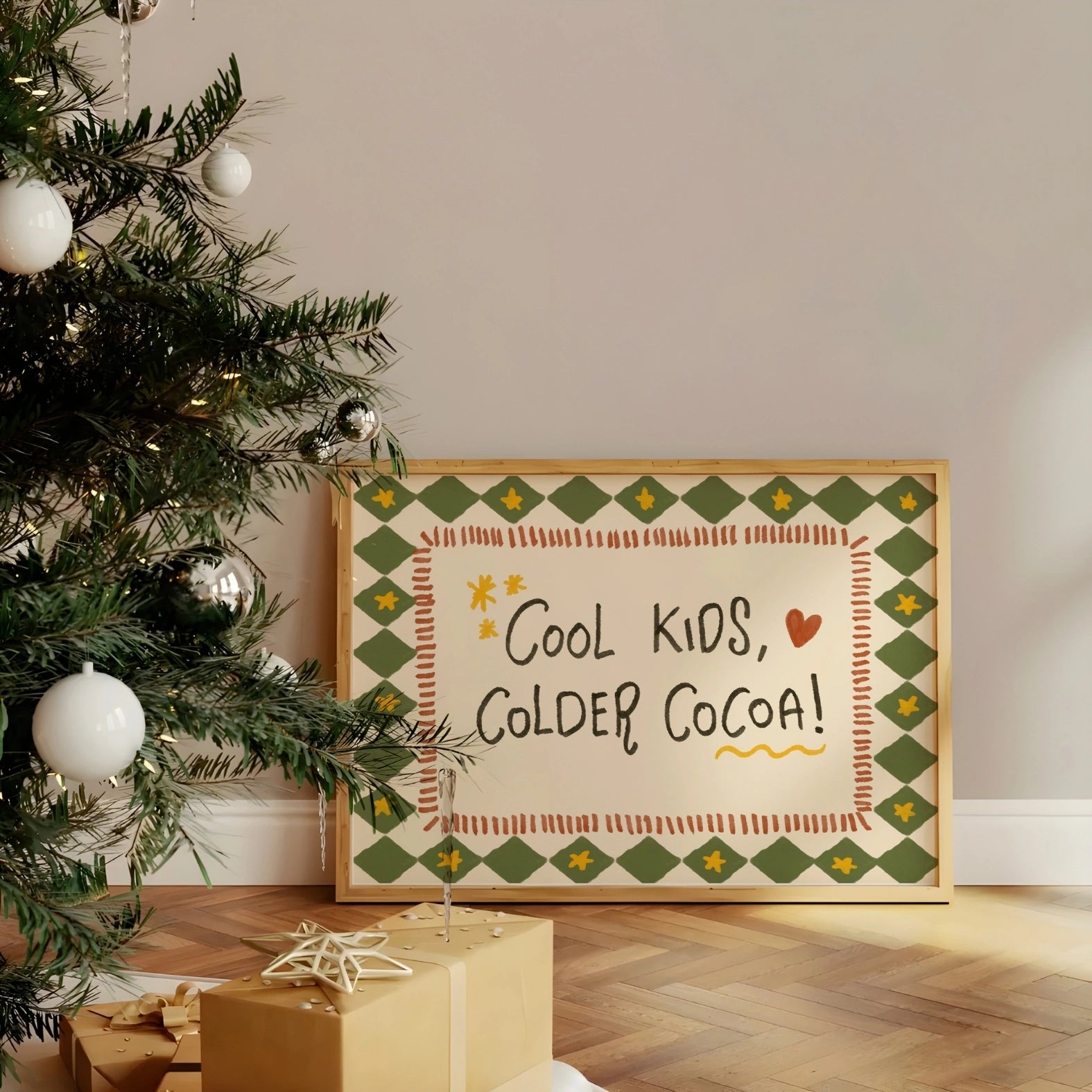 Cool Kids Colder Cocoa Christmas Print