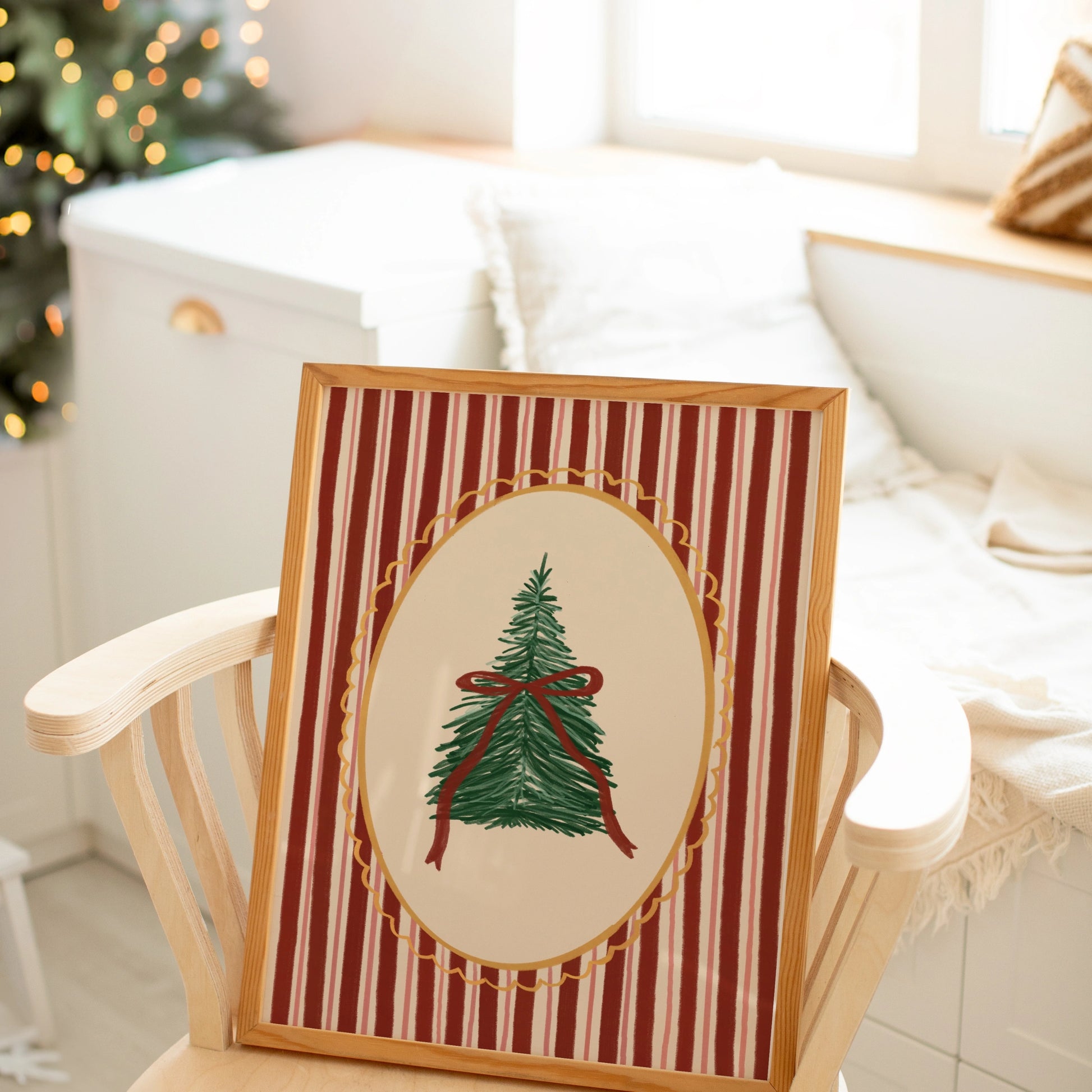 Vintage-Weihnachtsbaum-Wandkunst