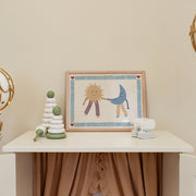 Sun and Moon Holding Hands – Nursery & Kids Wall Art