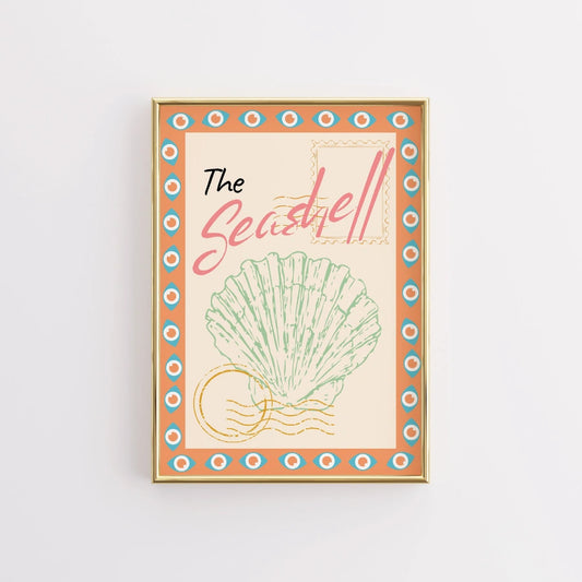 The Seashell Wall Art - Preppy Coastal Print