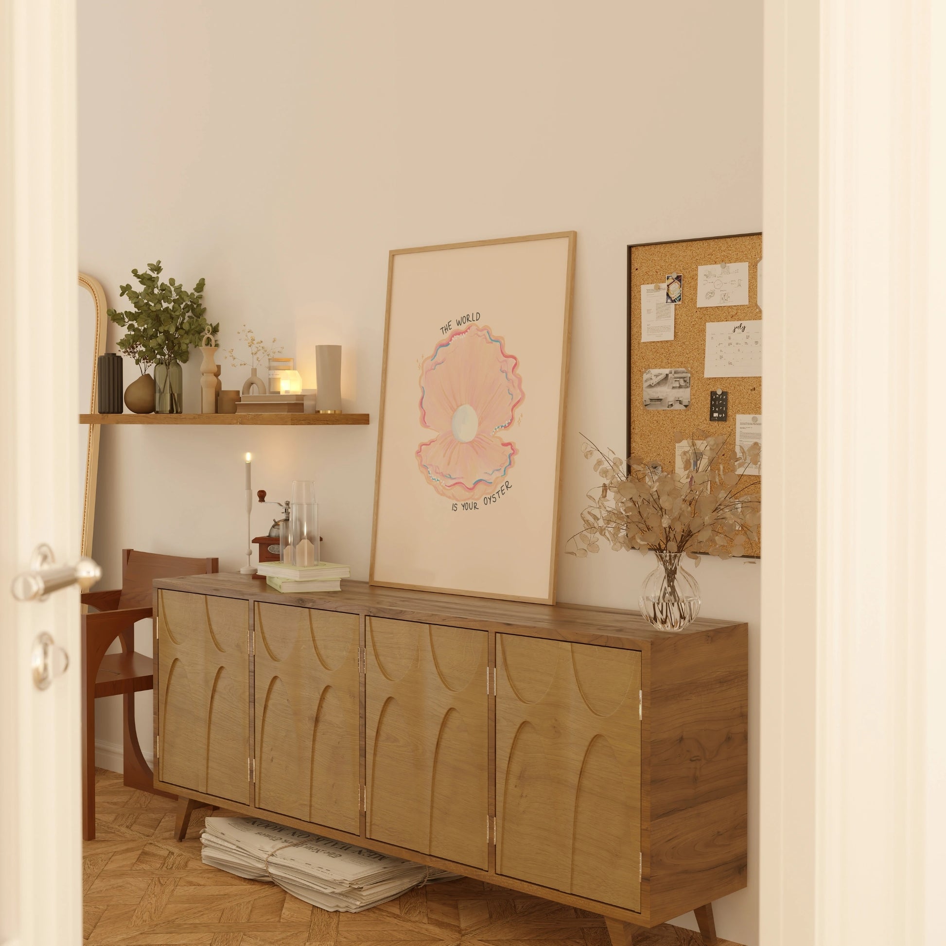 Affiche tendance d'été sur le thème de la côte