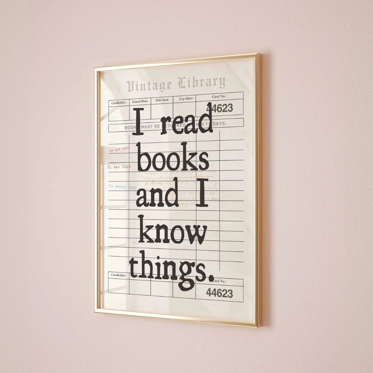 I Read Books Print – Funny Bookish Wall Art