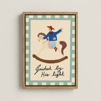 Guided by His Light Cowboy Nursery Canvas Print
