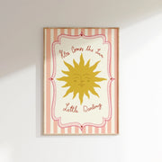 Pink Sunshine Little Darling – Nursery & Kids Wall Art
