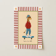 Skateboard Giraffe – Nursery & kids wall art