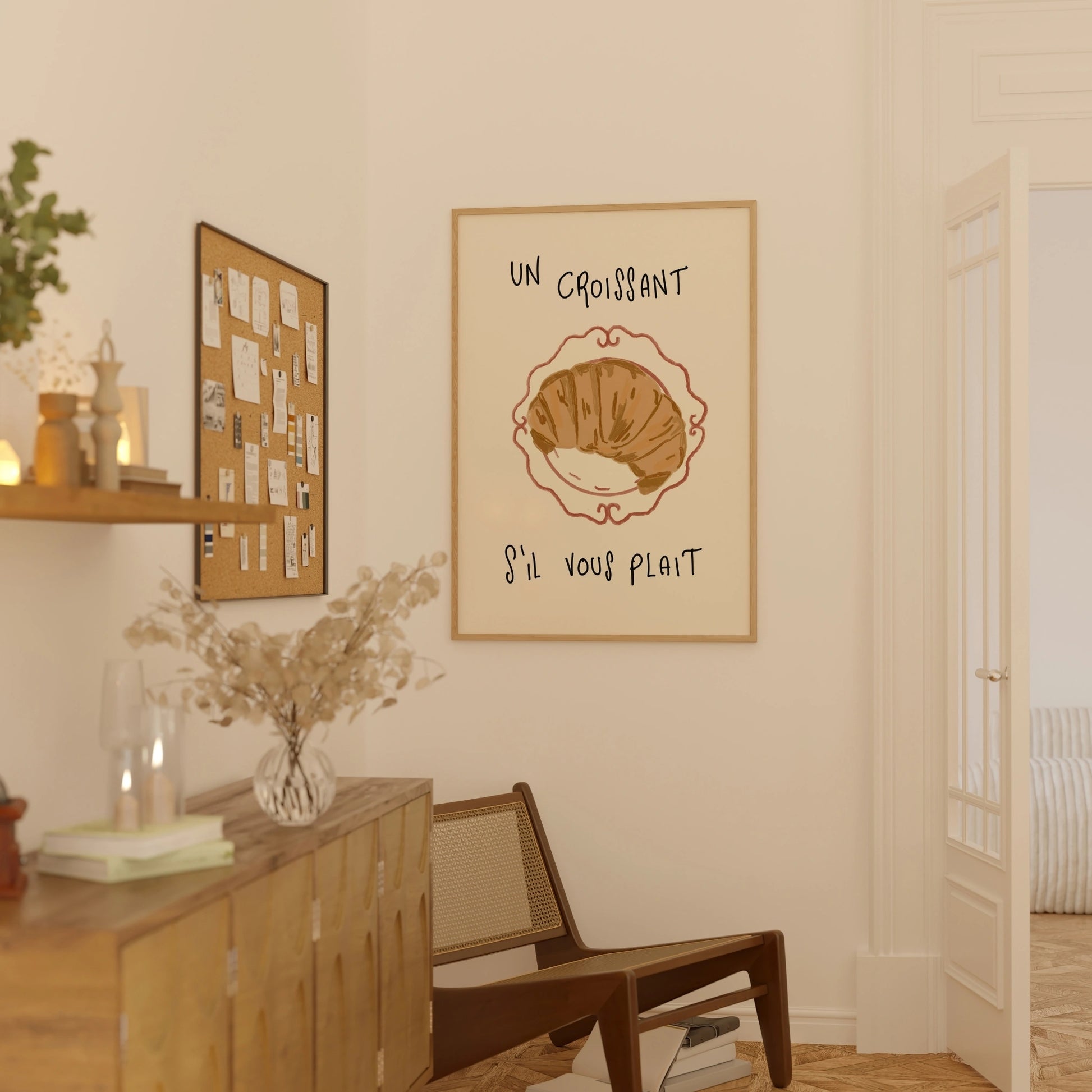 Decorazione murale per la tavola da pranzo italiana – Stampa di pasta, vino e cucina