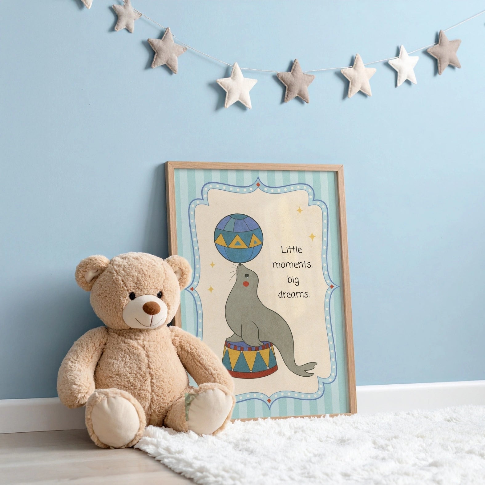 Seal Circus Nursery Print