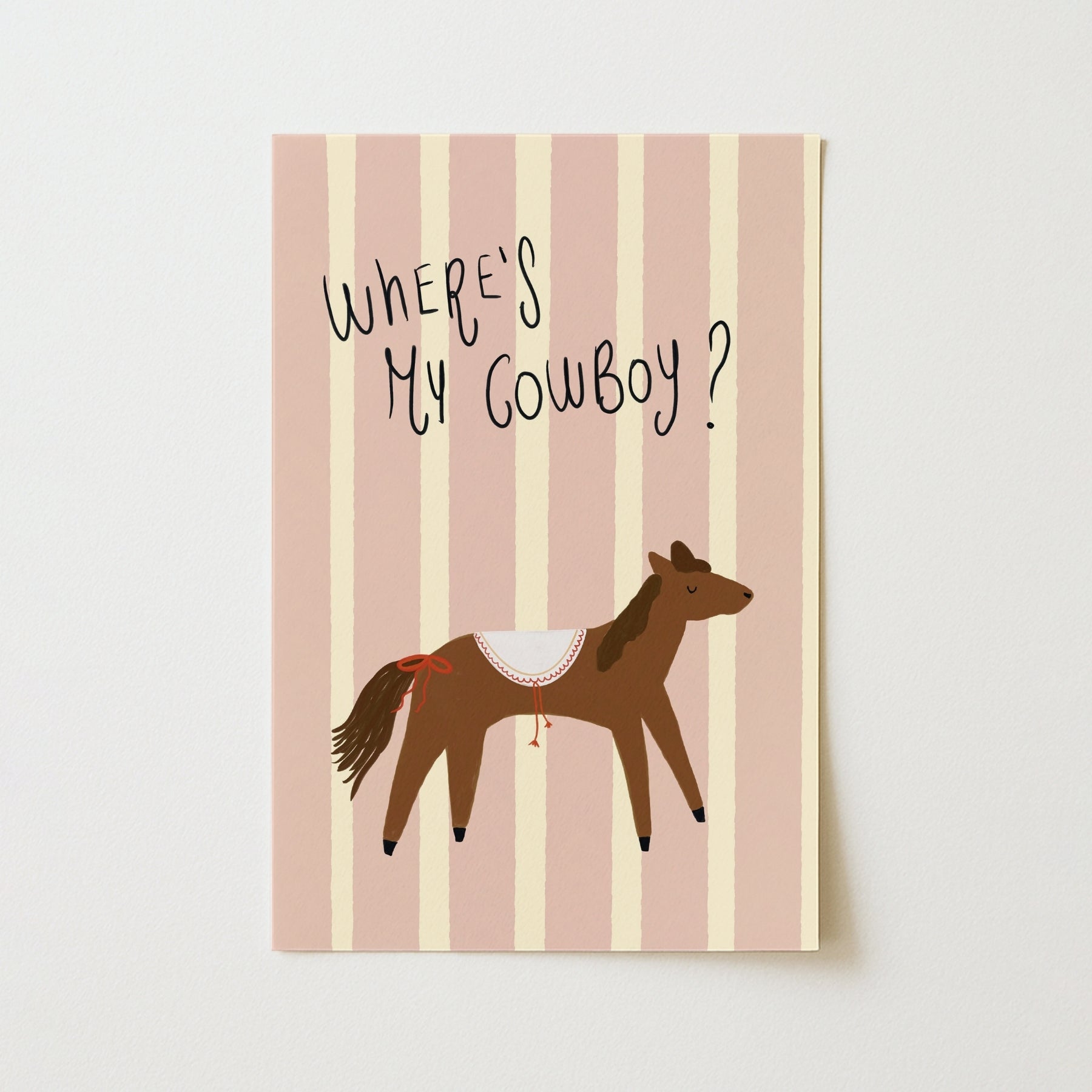 Vintage Horse Wall Art, Vintage Nursery Decor