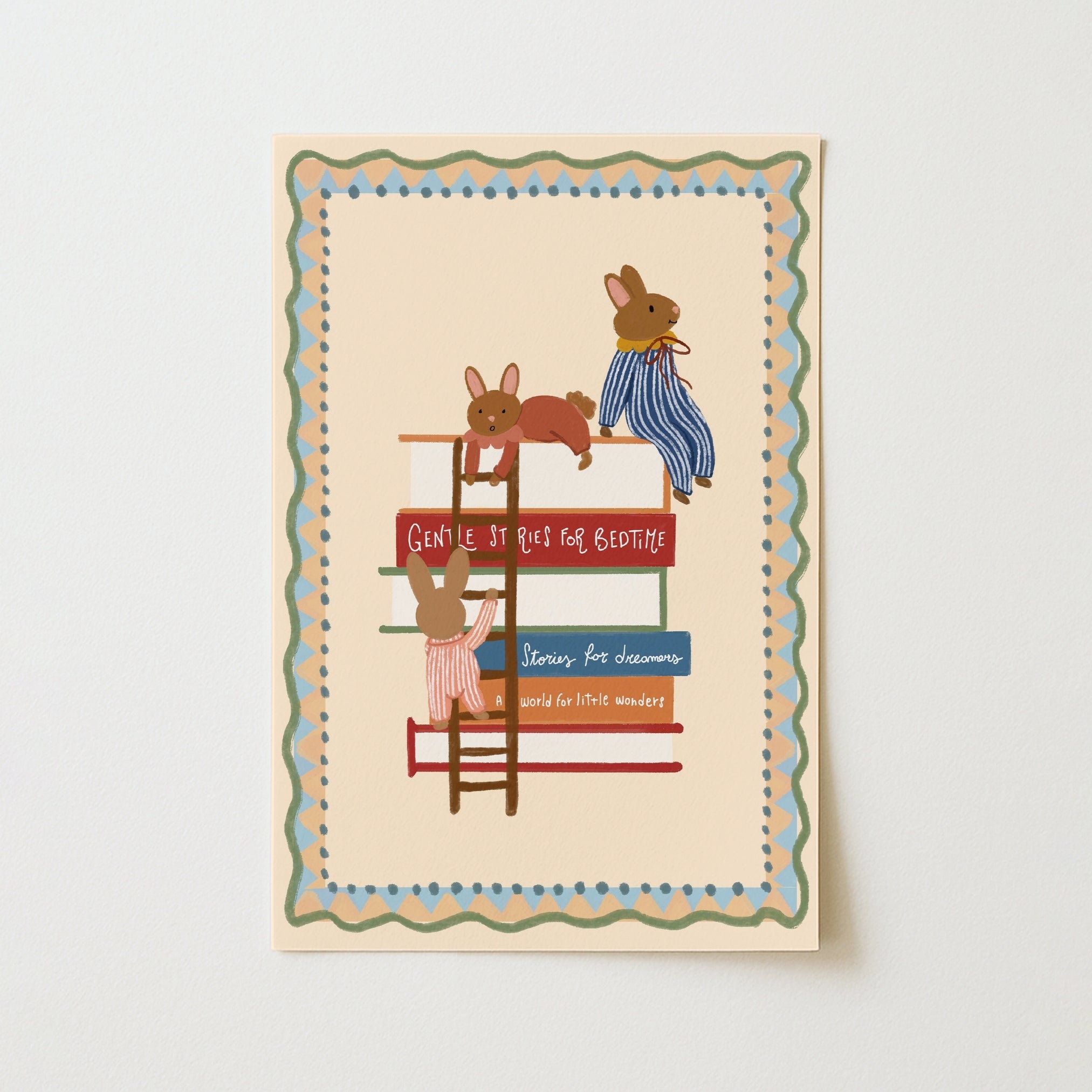 Bedtime Stories Nursery Print, Whimsical Kids Decor
