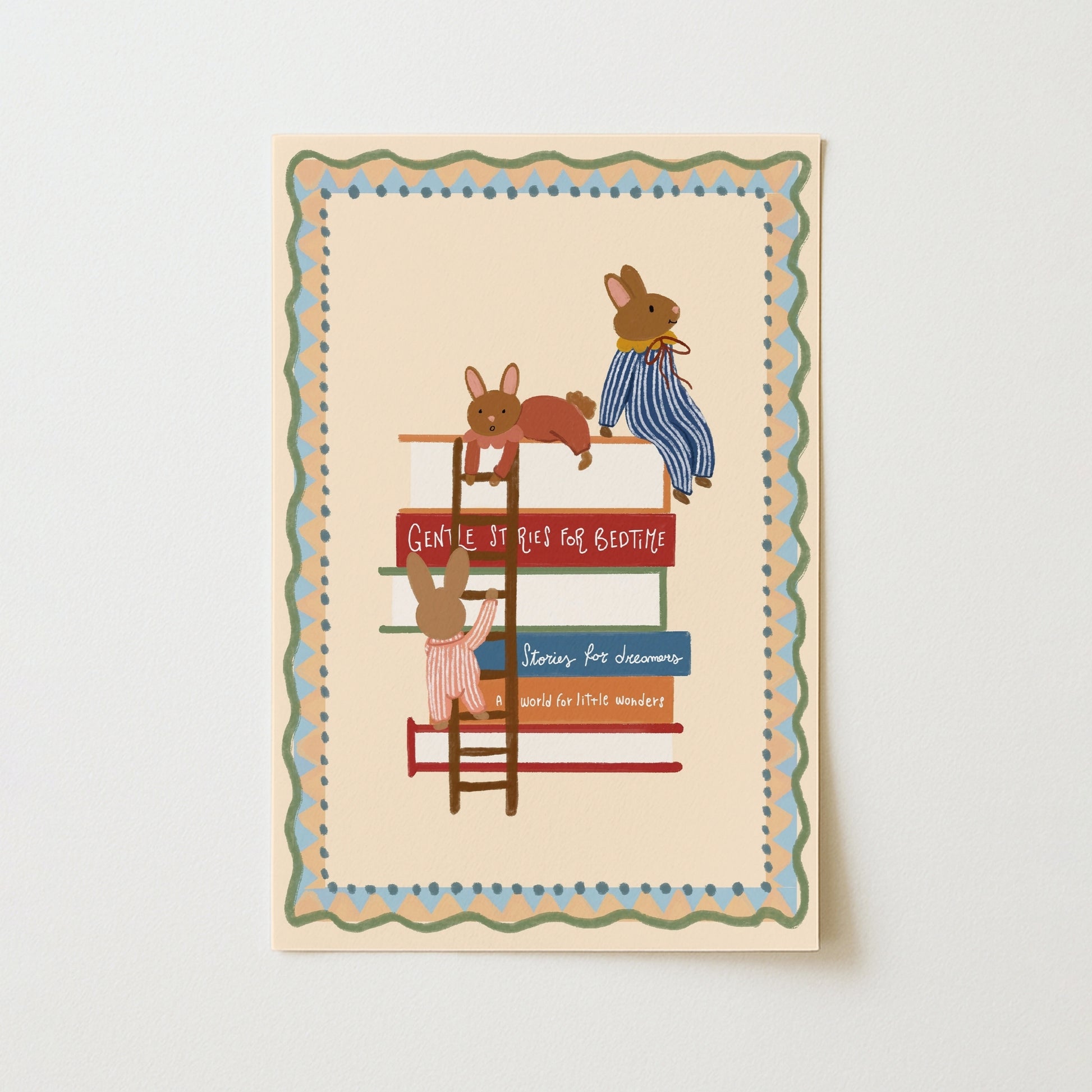 Bedtime Stories Nursery Print, Whimsical Kids Decor