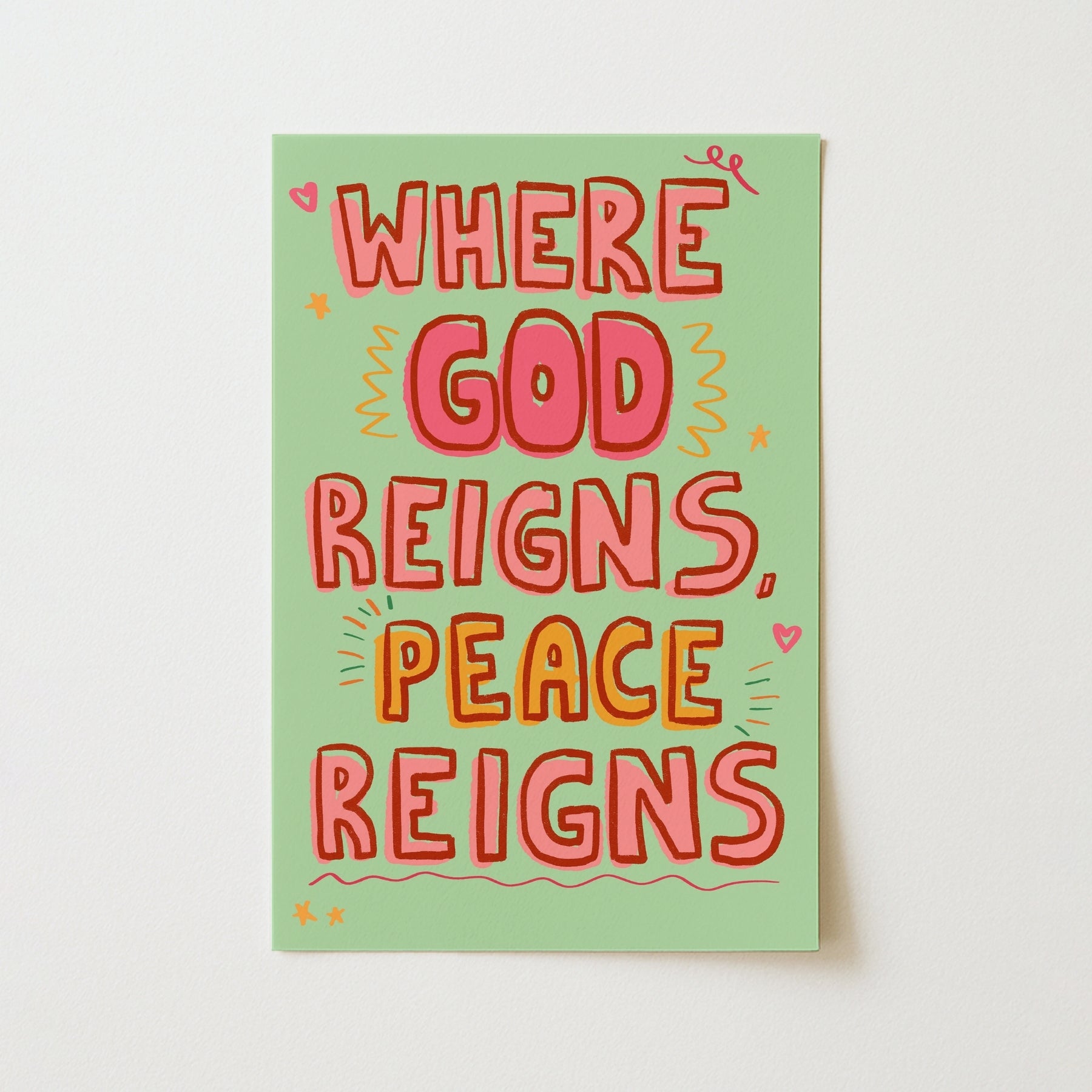 God Reigns Peace Print – Christian Wall Art