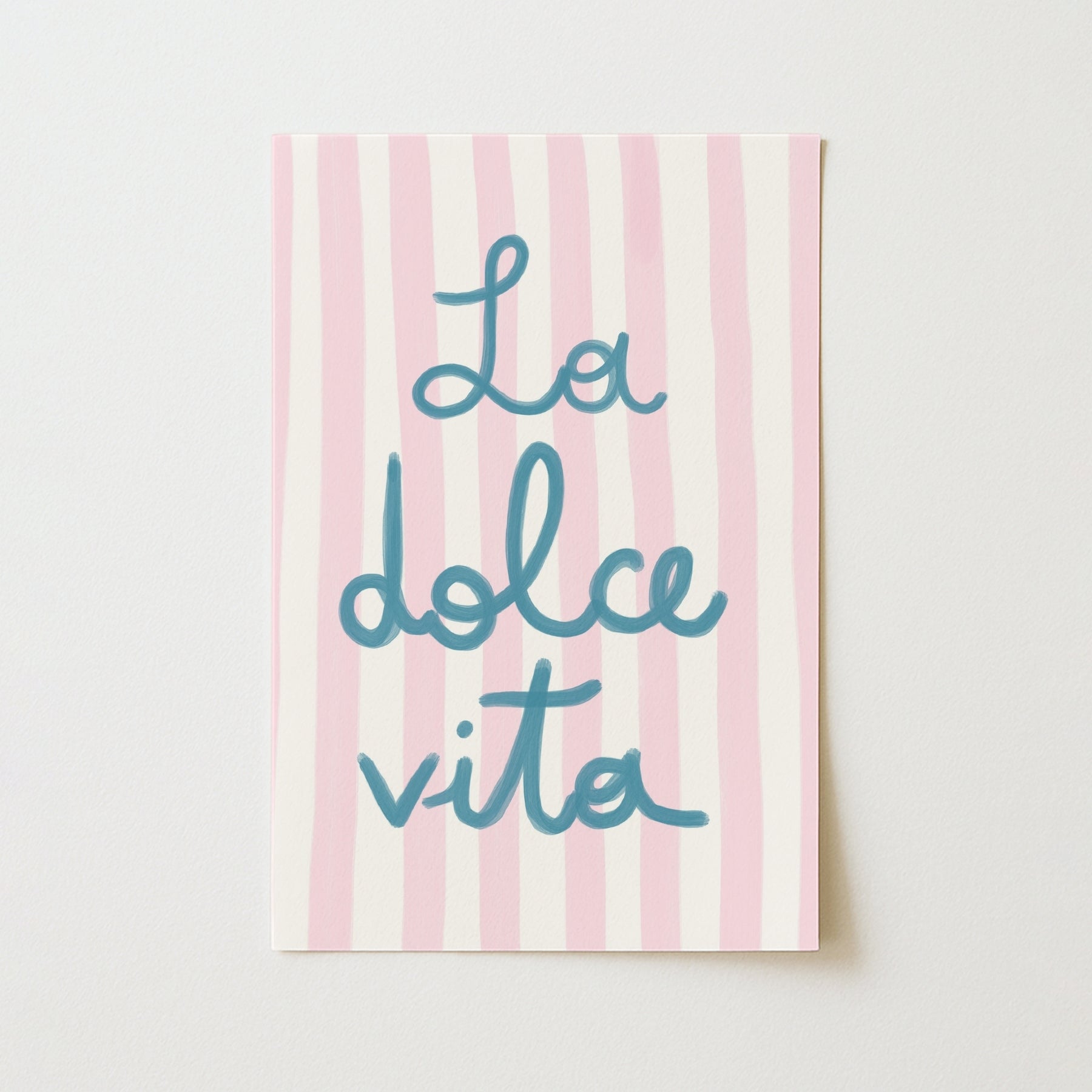 La Dolce Vita Wall Art – Pink Stripe Print