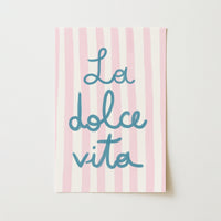 La Dolce Vita Wall Art – Pink Stripe Print