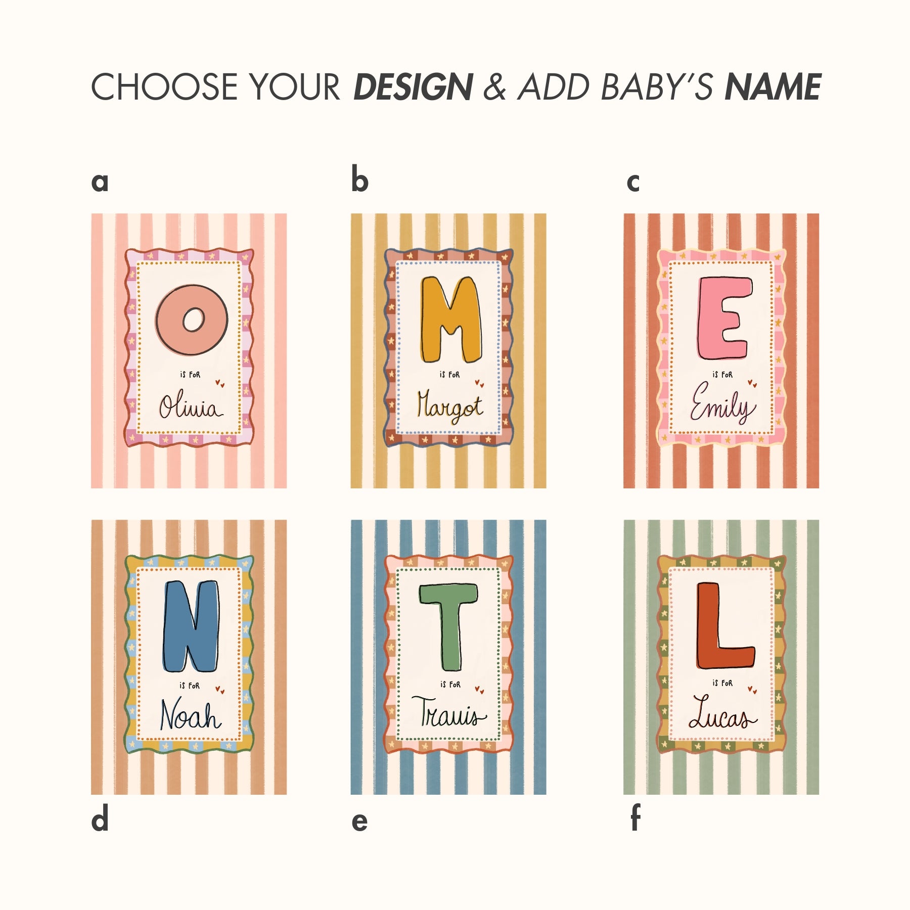 Personalized Nursery Name Wall Print