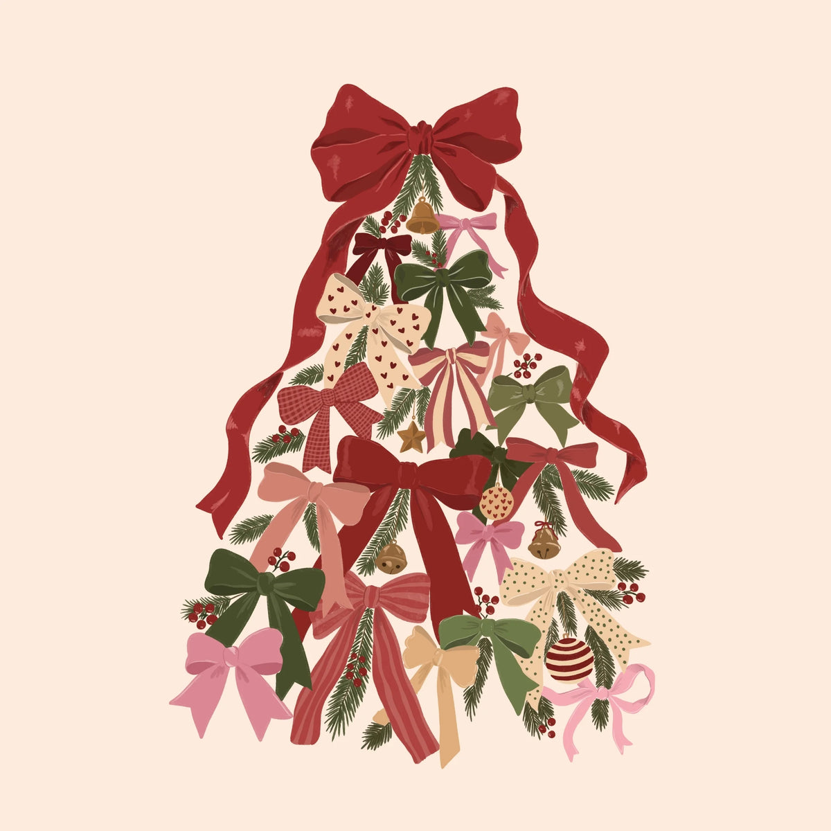 Christmas Bow Tree – Christmas Wall Art